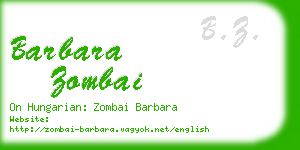 barbara zombai business card